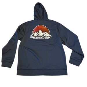 Ocean + Coast® unisex Graphic Hoodie Navy Hoodie
